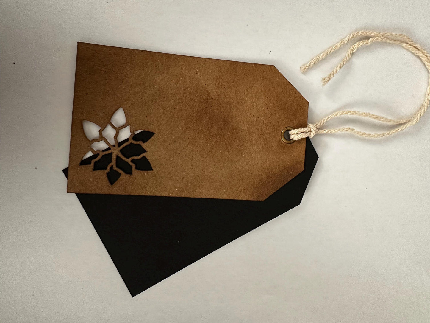 The "Poinsettia Cut Out" Gift Tag