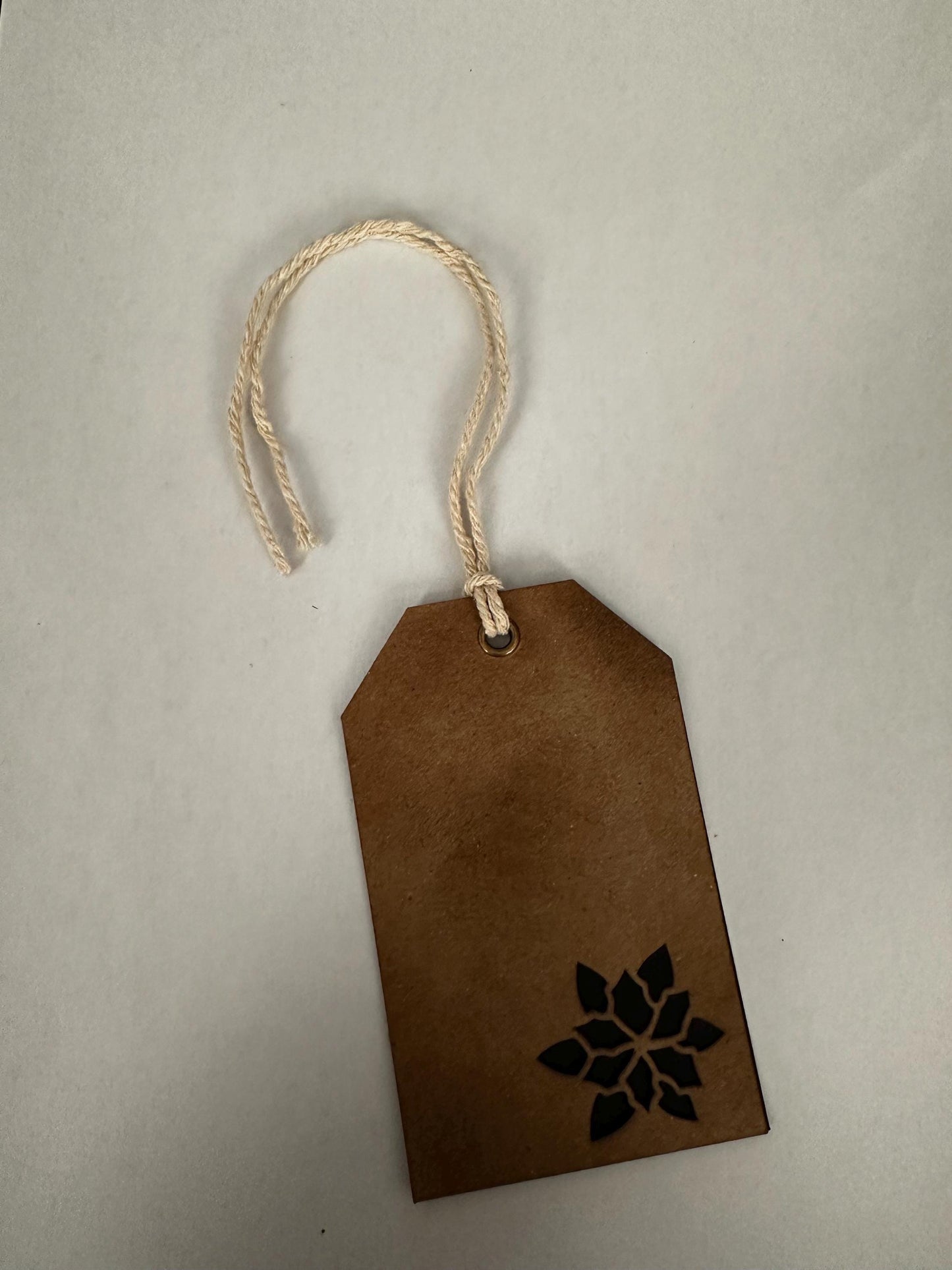 The "Poinsettia Cut Out" Gift Tag