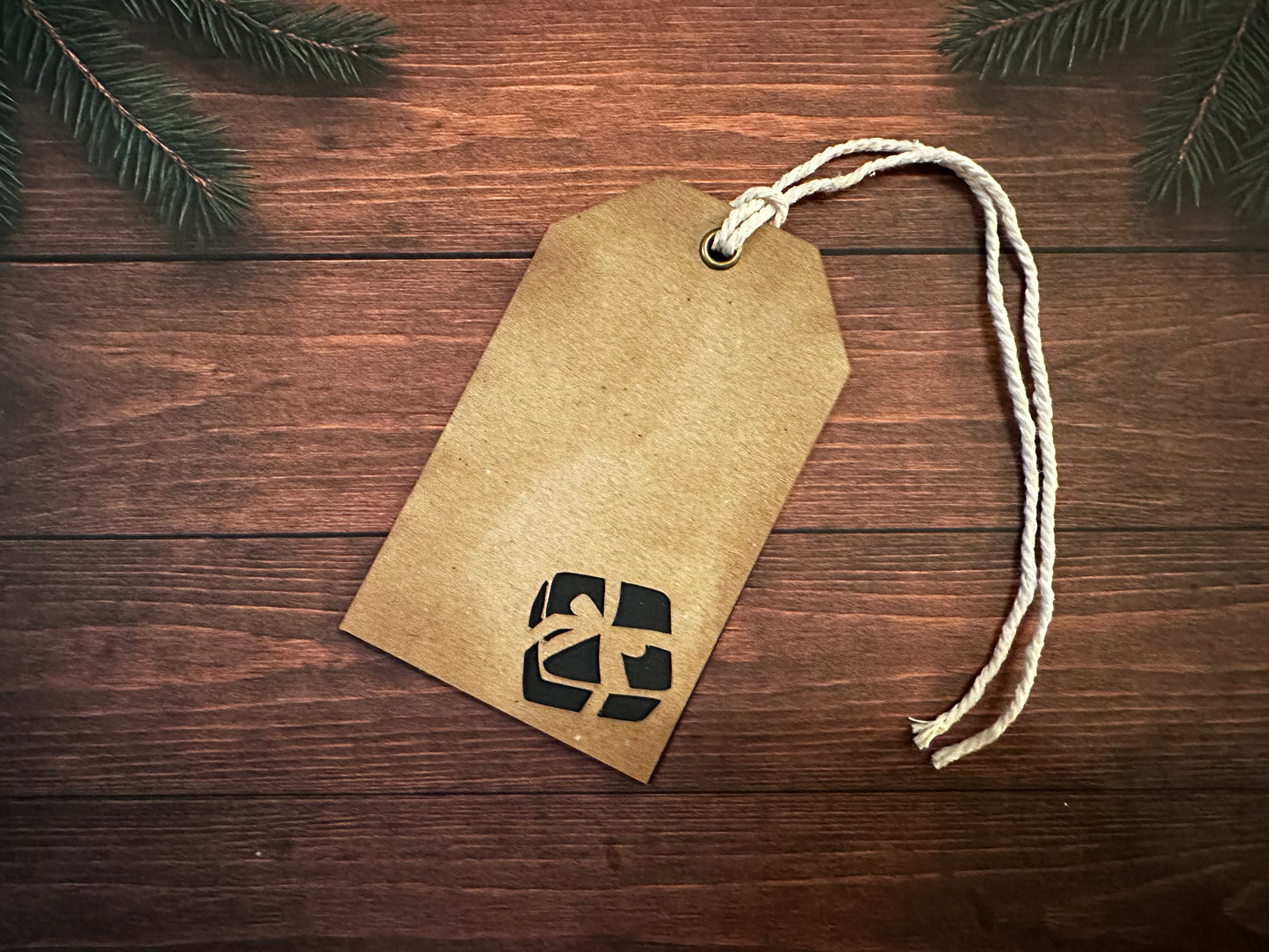The "Xmas Present Cut Out" Gift Tag