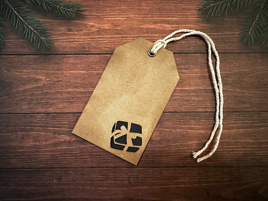The "Xmas Present Cut Out" Gift Tag