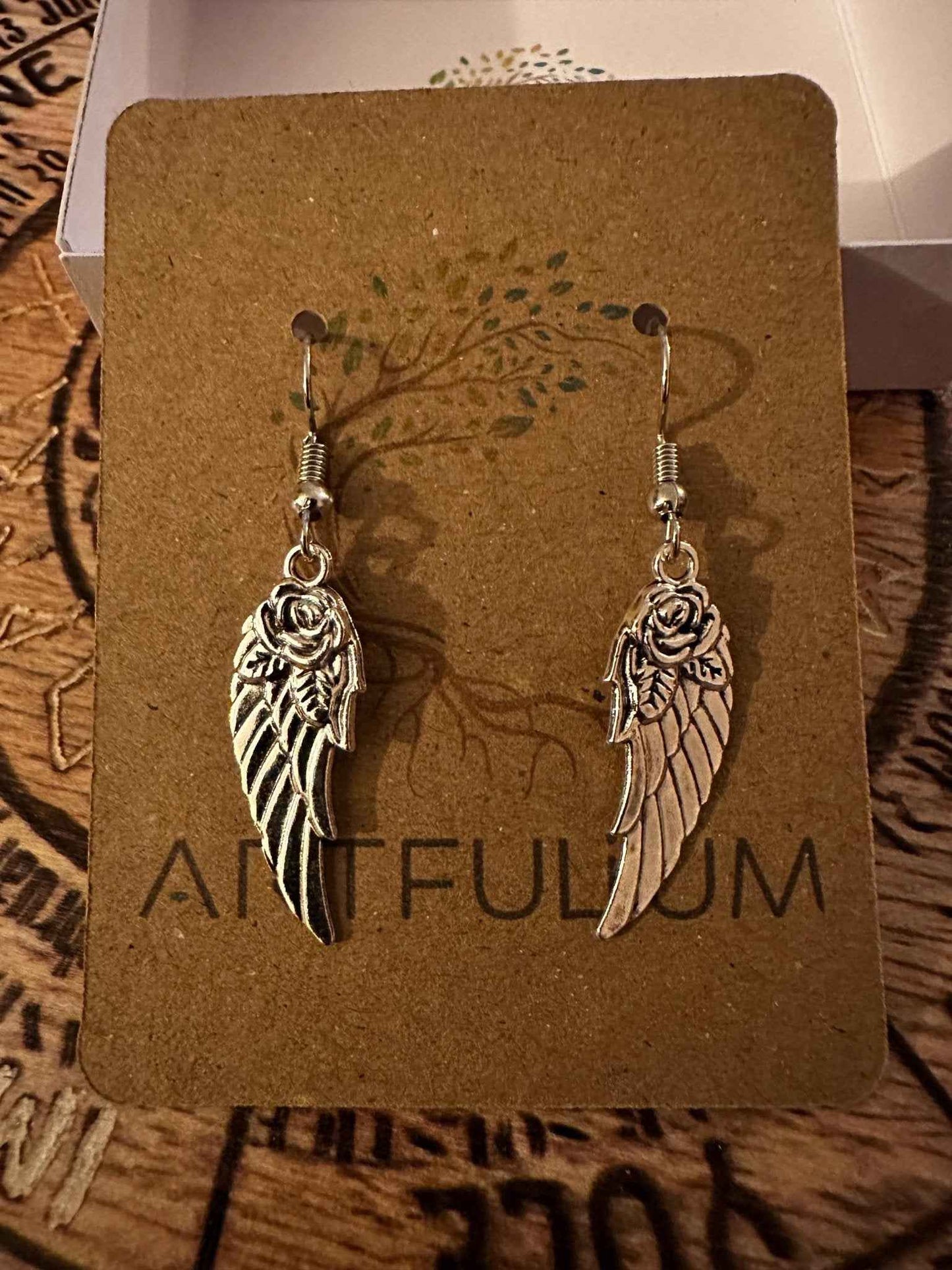 Graceful Angel Wings Dangle Earrings | Symbolic Spiritual Jewelry
