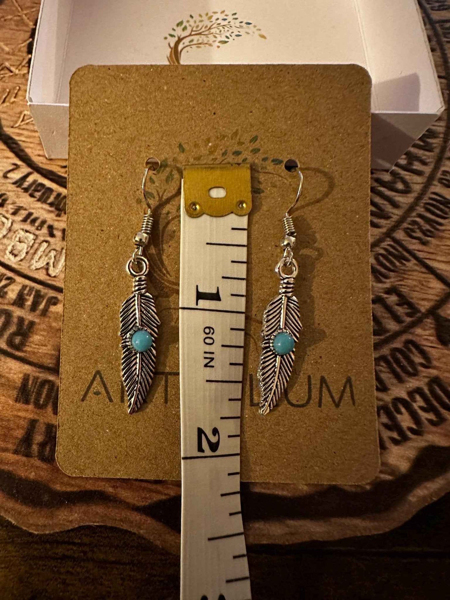 Blue Feather Earrings | Nature-Inspired Hypoallergenic Jewelry