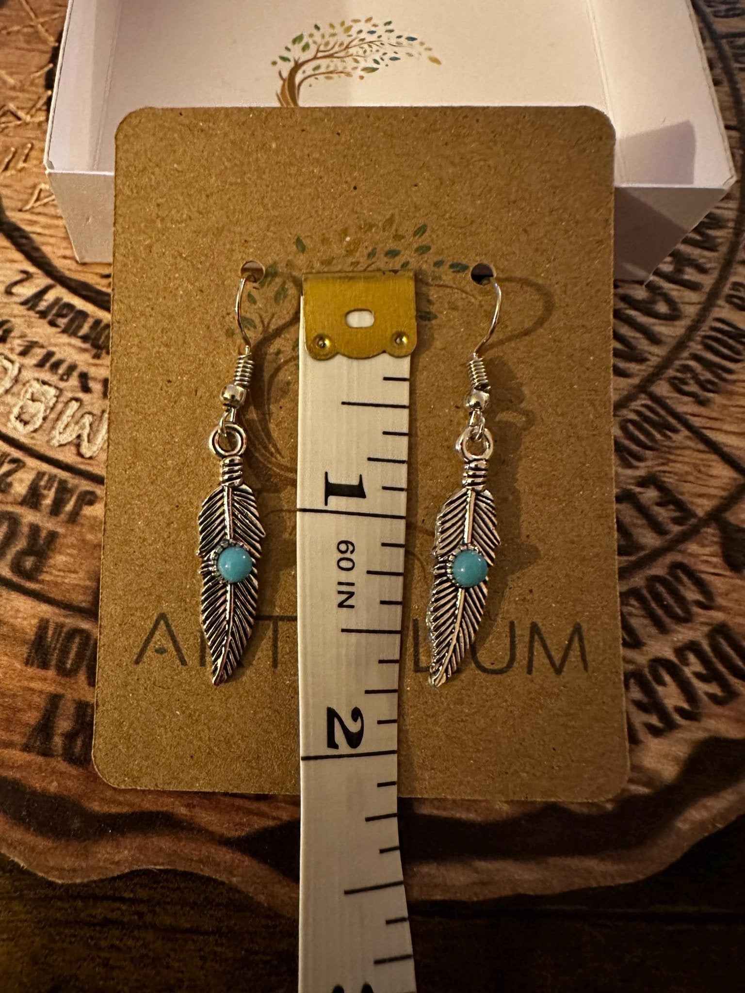 Blue Feather Earrings | Nature-Inspired Hypoallergenic Jewelry