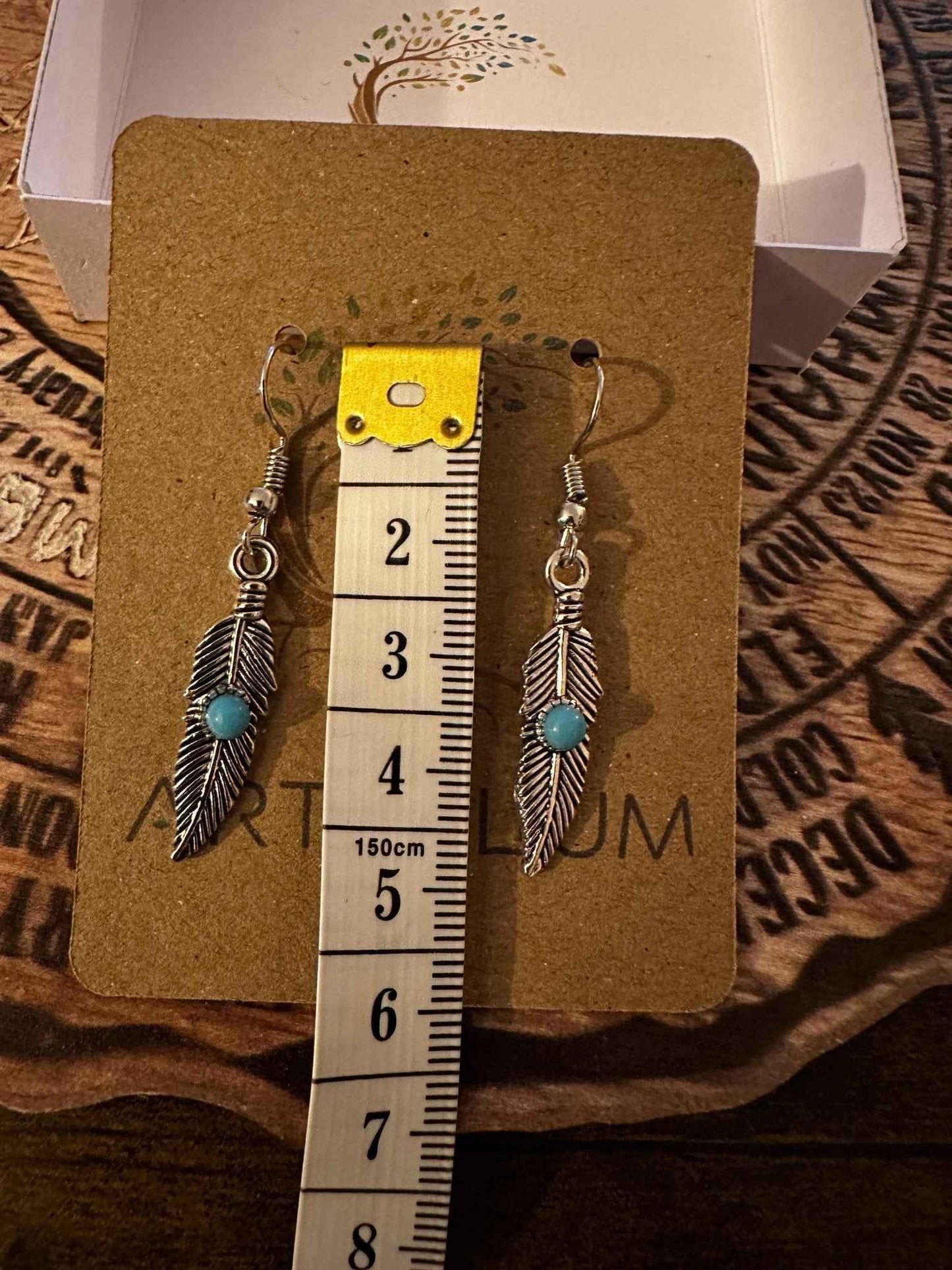 Blue Feather Earrings | Nature-Inspired Hypoallergenic Jewelry