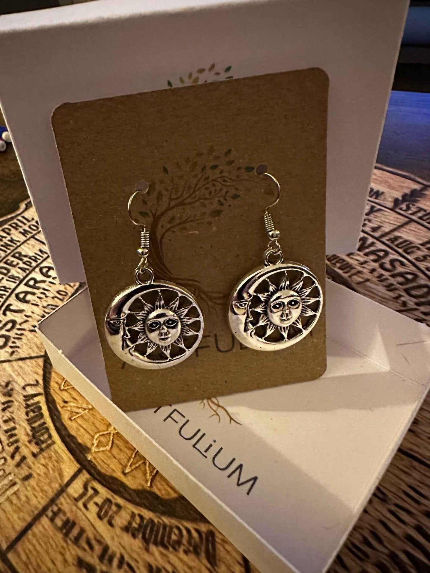 Celestial Sun and Moon Earrings - Hypoallergenic Spiritual Jewelry for All Occasions