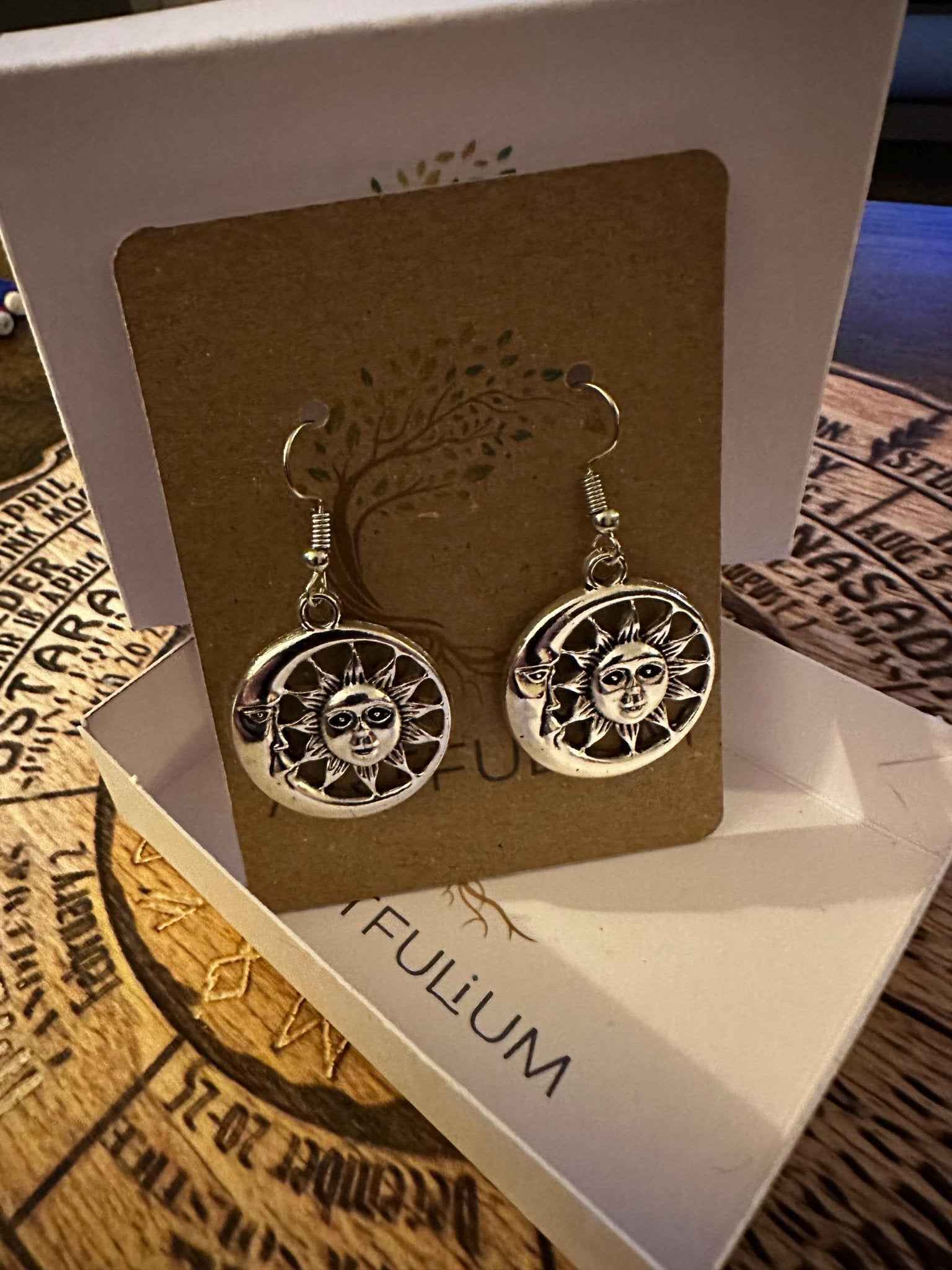 Celestial Sun and Moon Earrings - Hypoallergenic Spiritual Jewelry for All Occasions