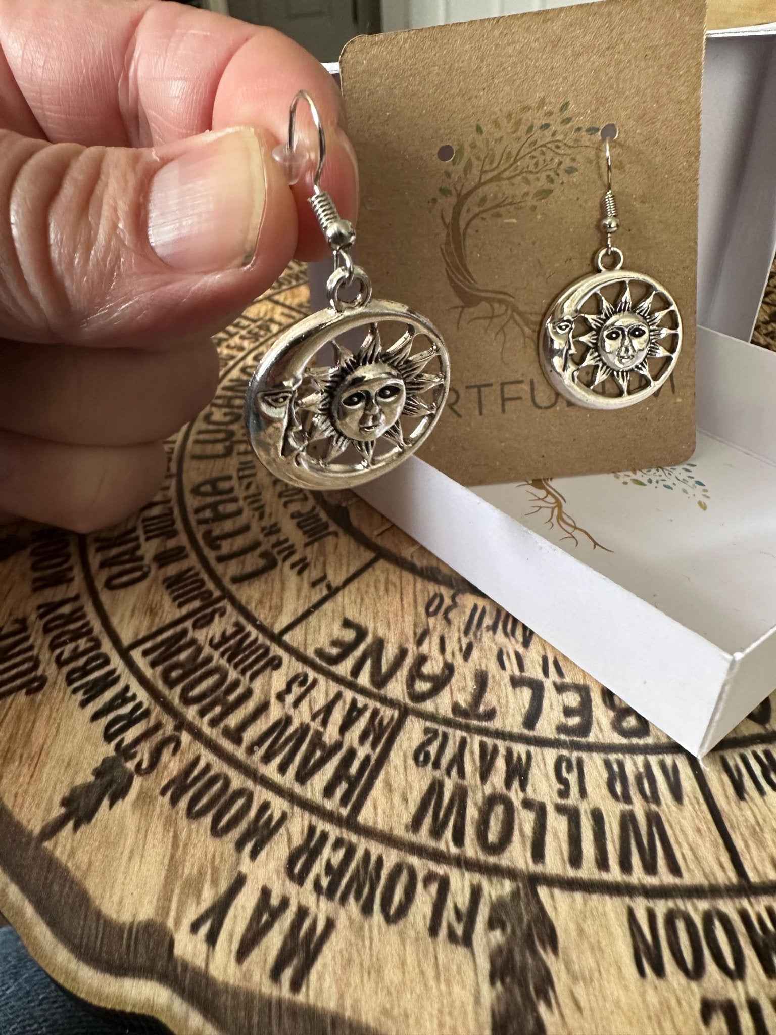 Celestial Sun and Moon Earrings - Hypoallergenic Spiritual Jewelry for All Occasions