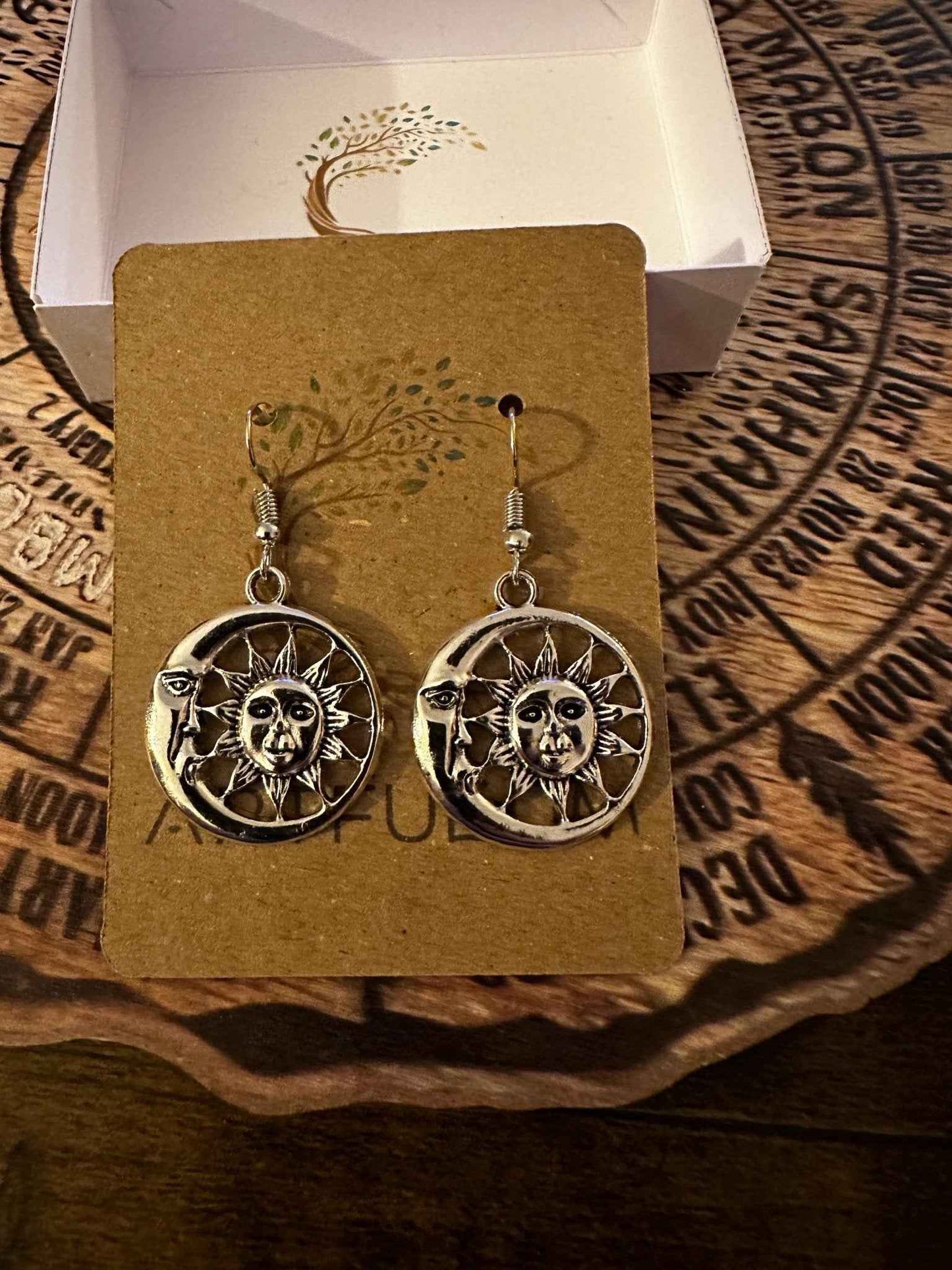 Celestial Sun and Moon Earrings - Hypoallergenic Spiritual Jewelry for All Occasions