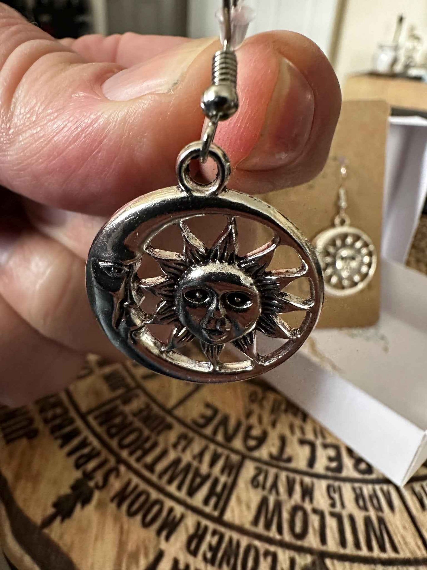 Celestial Sun and Moon Earrings - Hypoallergenic Spiritual Jewelry for All Occasions