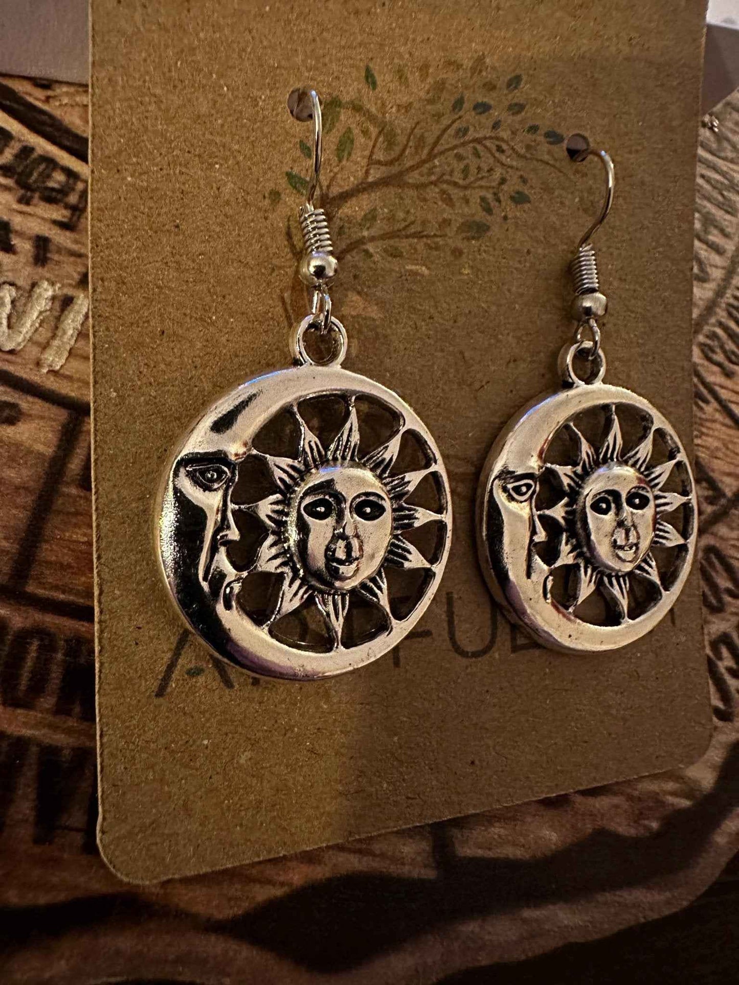 Celestial Sun and Moon Earrings - Hypoallergenic Spiritual Jewelry for All Occasions