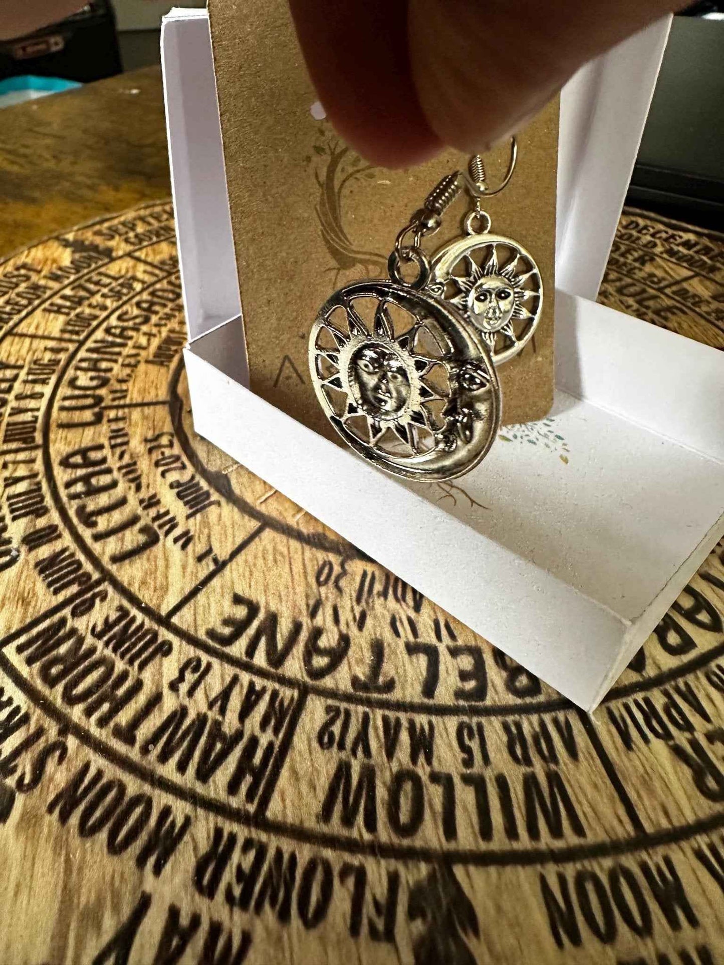 Celestial Sun and Moon Earrings - Hypoallergenic Spiritual Jewelry for All Occasions