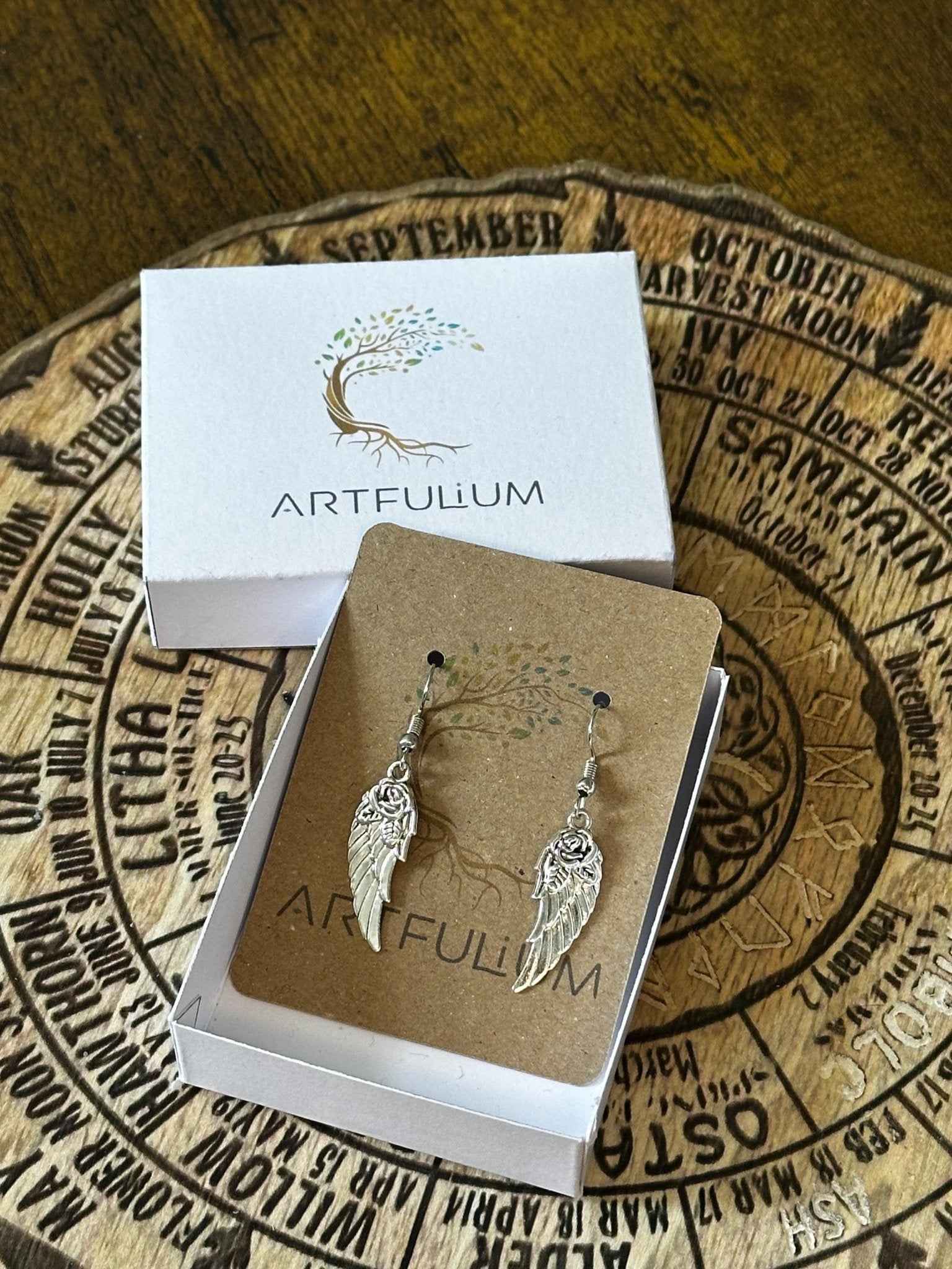 Graceful Angel Wings Dangle Earrings | Symbolic Spiritual Jewelry