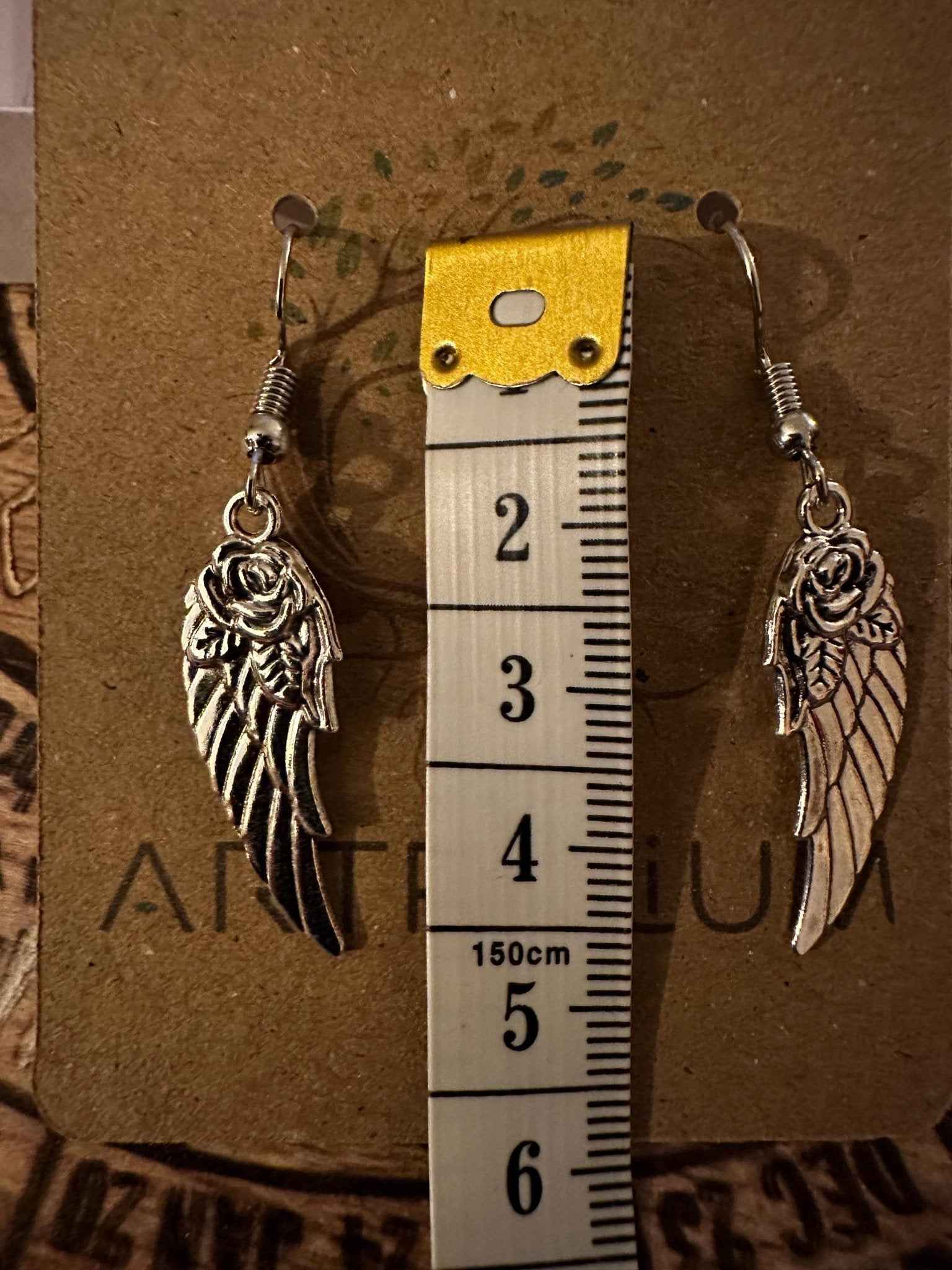 Graceful Angel Wings Dangle Earrings | Symbolic Spiritual Jewelry