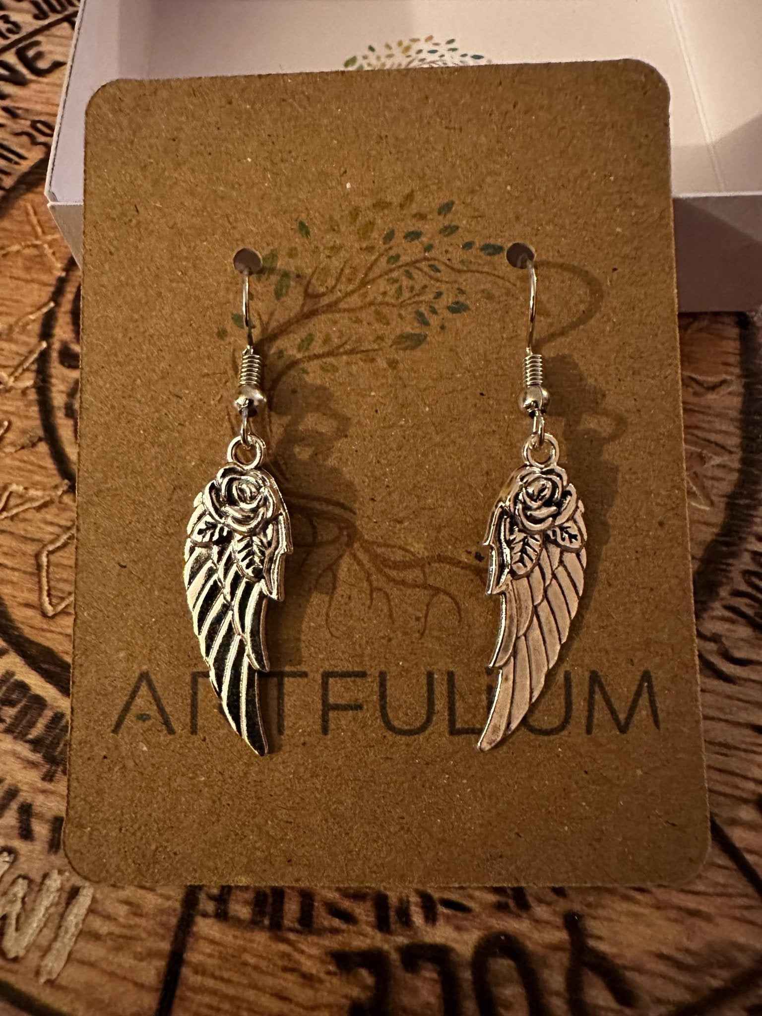 Graceful Angel Wings Dangle Earrings | Symbolic Spiritual Jewelry