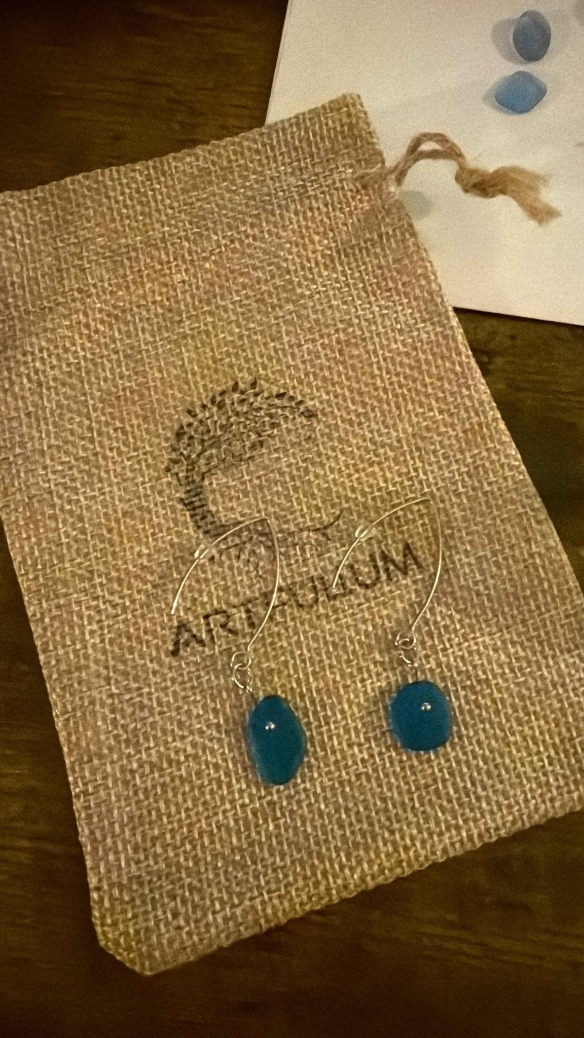 Handcrafted Sea Glass Earrings - Unique Coastal Minimalist Jewelry - Artfulium