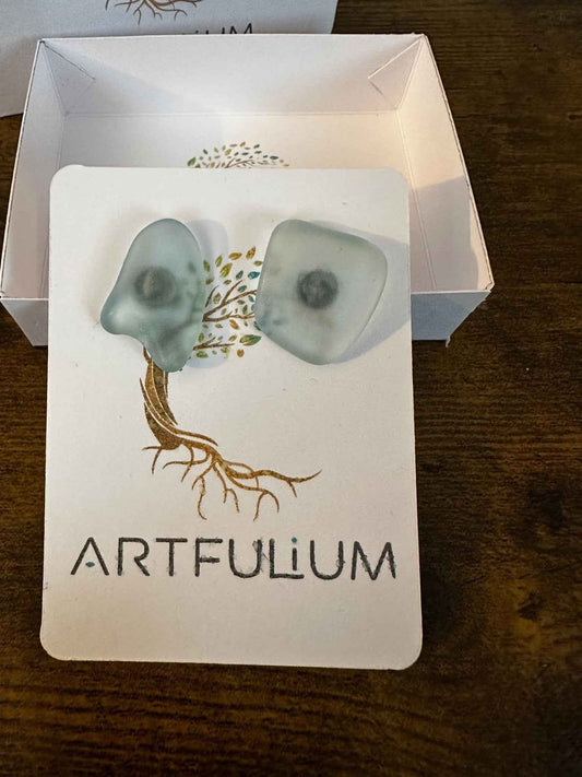 Scottish Sea Glass Earrings - Ethical Hypoallergenic Stainless Steel Jewelry