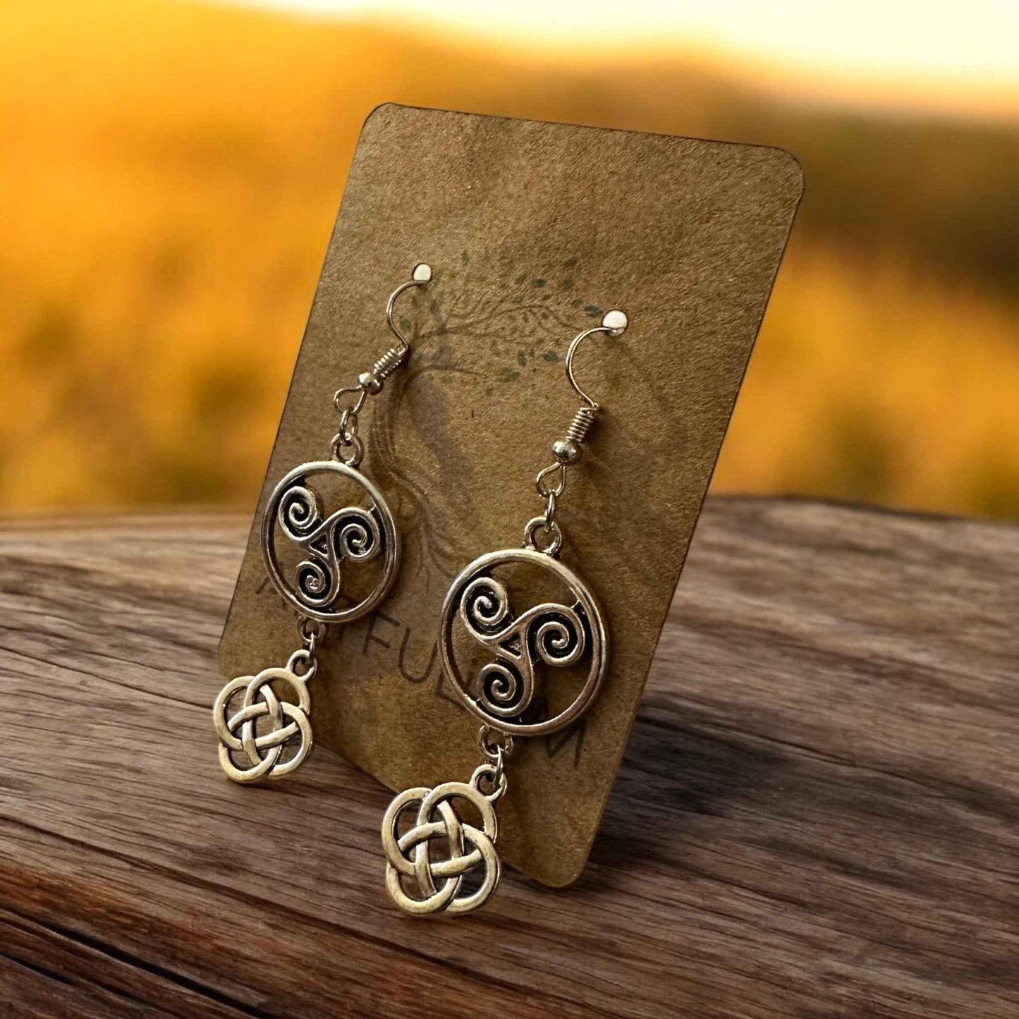 Handmade Celtic Knot Earrings – 1.5” Dangle Jewelry for Sensitive Ears