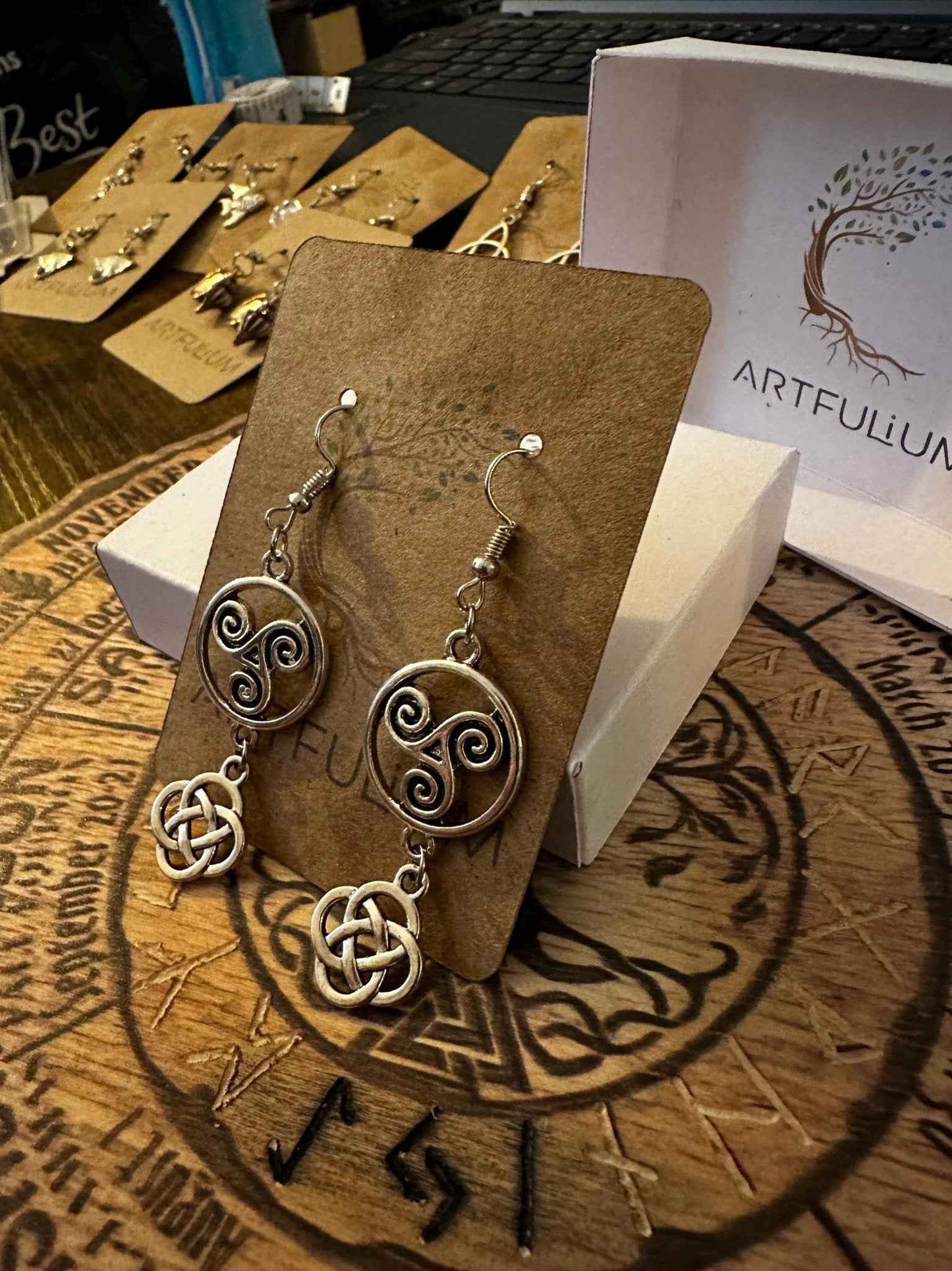 Handmade Celtic Knot Earrings – 1.5” Dangle Jewelry for Sensitive Ears