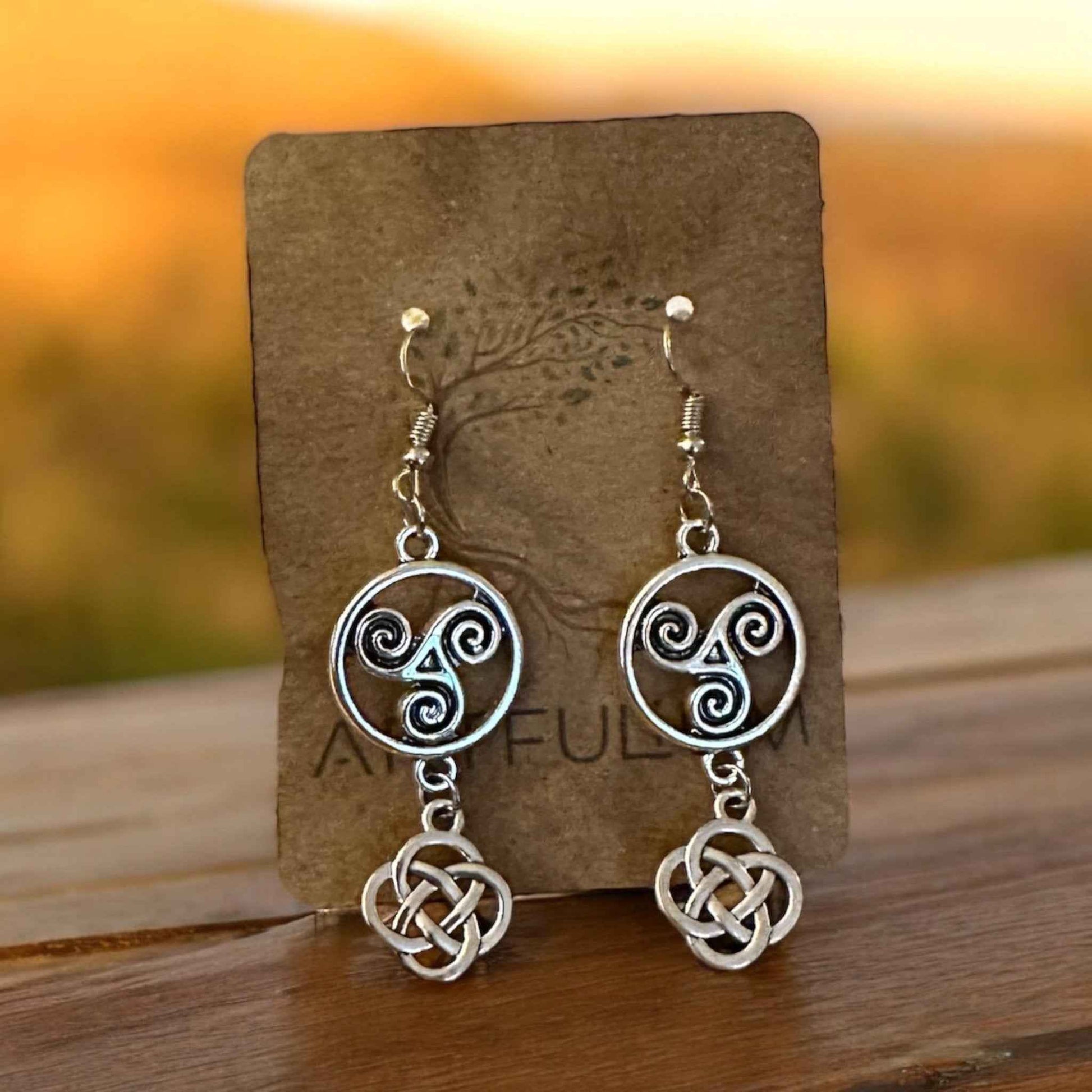 Handmade Celtic Knot Earrings – 1.5” Dangle Jewelry for Sensitive Ears