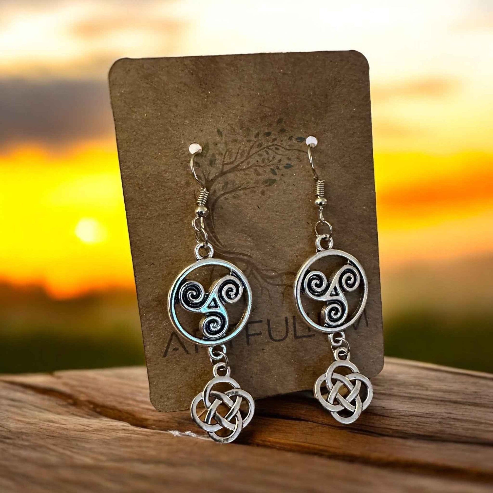 Handmade Celtic Knot Earrings – 1.5” Dangle Jewelry for Sensitive Ears