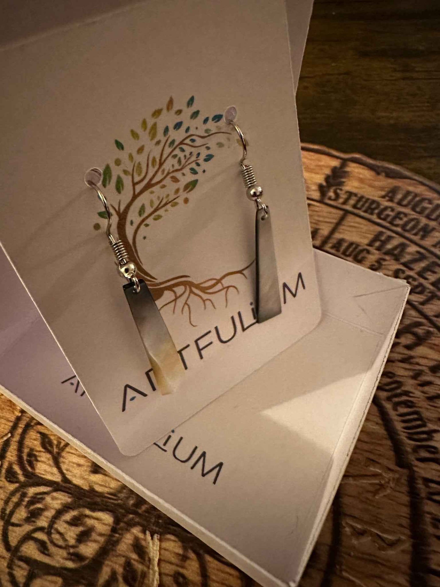 Abalone Shell Earrings - Unique Sea Jewelry Drop Design