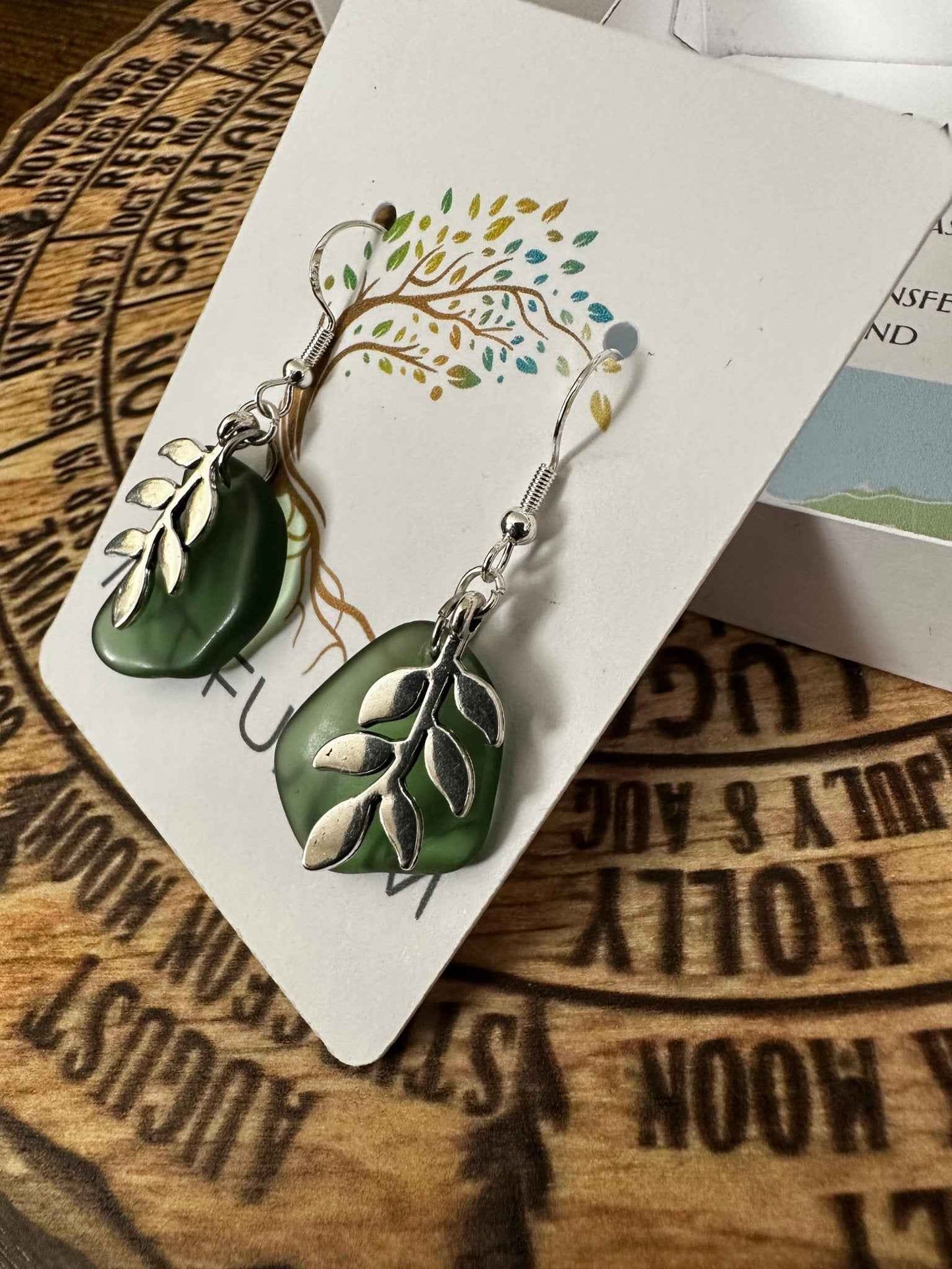 Handcrafted Scottish Seaglass Drop Earrings - Coastal Charm Gift from Queensferry