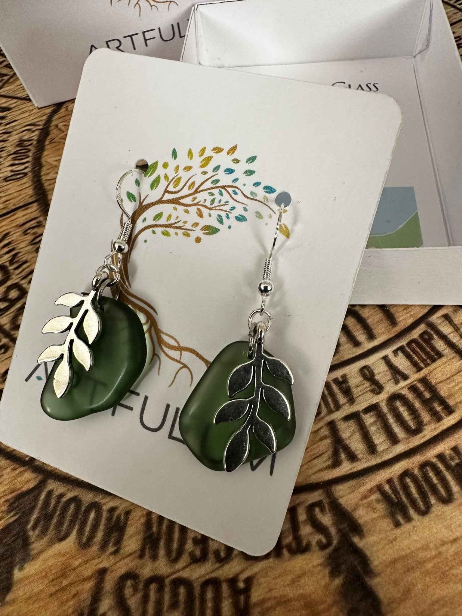 Handcrafted Scottish Seaglass Drop Earrings - Coastal Charm Gift from Queensferry