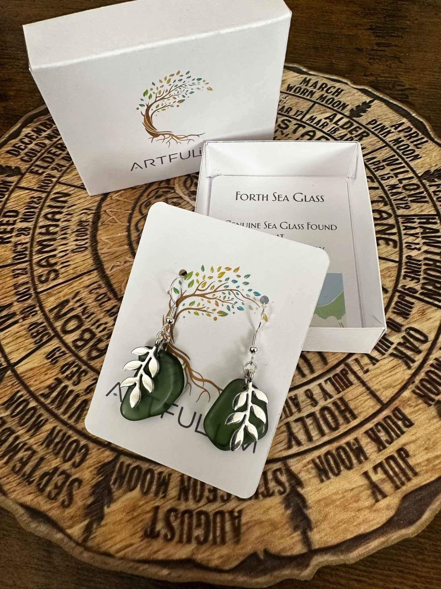 Handcrafted Scottish Seaglass Drop Earrings - Coastal Charm Gift from Queensferry