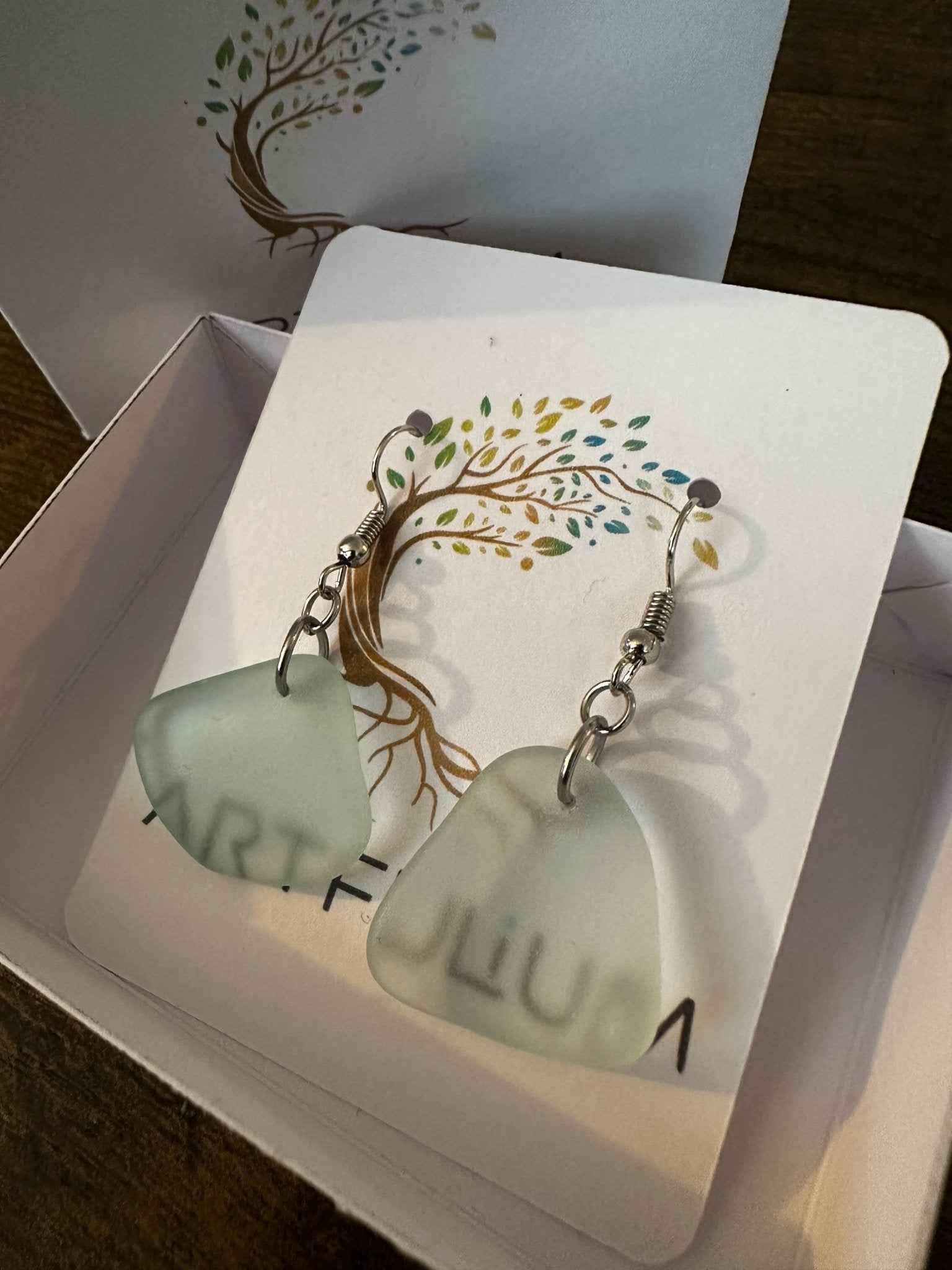 Edinburgh Sea Glass Earrings | Hypoallergenic Dangle Jewellery