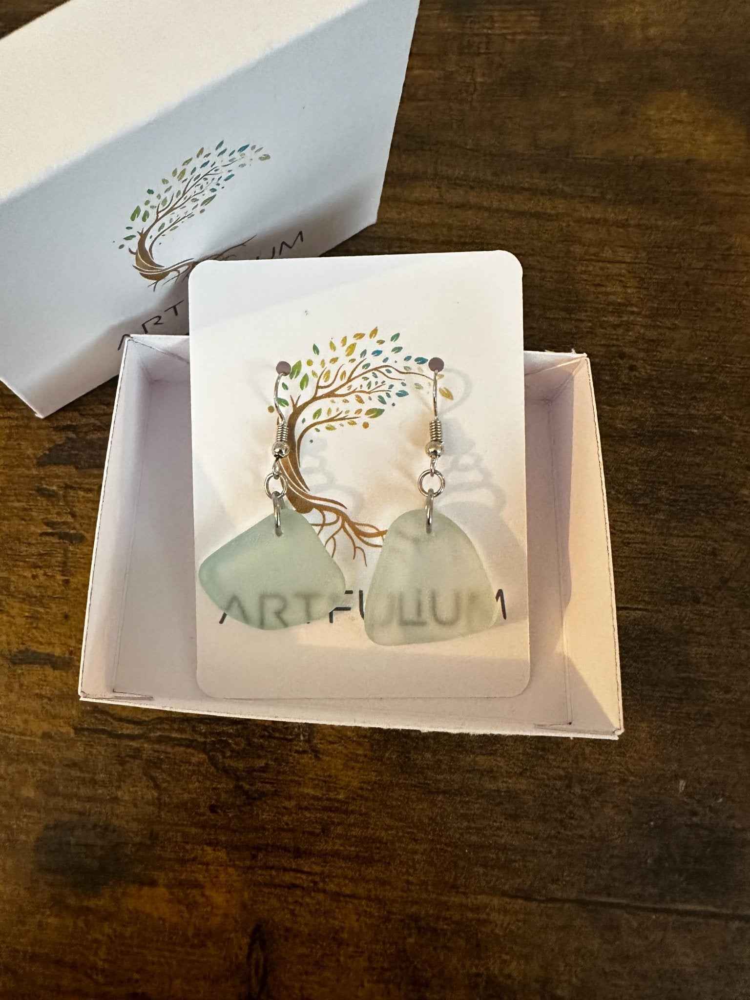 Edinburgh Sea Glass Earrings | Hypoallergenic Dangle Jewellery